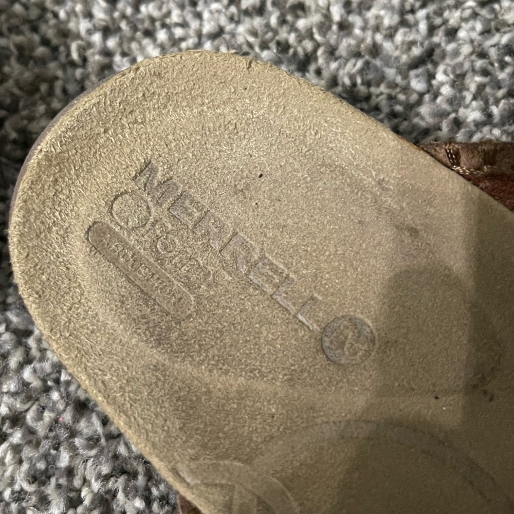 Merrell dark Earth Performance Footwear slide slip on sandals 6 - Picture 3 of 14